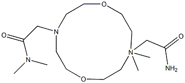 N,N,N',N'-Tetramethyl-4,10-diaza-1,7-dioxacyclododecane-4,10-di(acetamide) Struktur