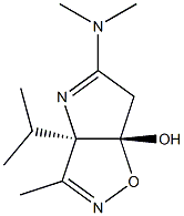 (3aR,6aS)-6,6a-Dihydro-3-methyl-3a-isopropyl-5-(dimethylamino)-3aH-1-oxa-2,4-diazapentalen-6a-ol Struktur