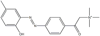 4-(2-Hydroxy-5-methylphenylazo)phenacyltrimethylaminium Struktur