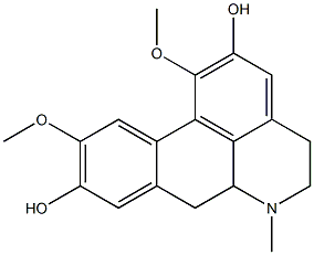 5,6,6a,7-Tetrahydro-1,10-dimethoxy-6-methyl-4H-dibenzo[de,g]quinoline-2,9-diol Struktur