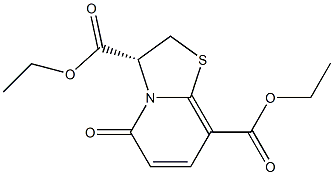 (3R)-2,3-Dihydro-5-oxo-5H-thiazolo[3,2-a]pyridine-3,8-dicarboxylic acid diethyl ester Struktur