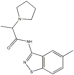 N-(5-Methyl-1,2-benzisothiazol-3-yl)-2-(1-pyrrolidinyl)propanamide Struktur