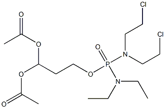 N,N-Bis(2-chloroethyl)-N',N'-diethyldiamidophosphoric acid 3,3-bis(acetyloxy)propyl ester Struktur