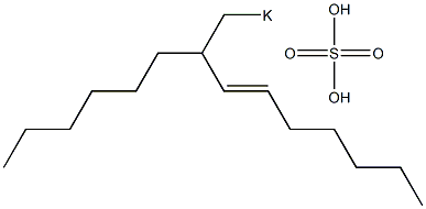 Sulfuric acid 2-hexyl-3-nonenyl=potassium ester salt Struktur