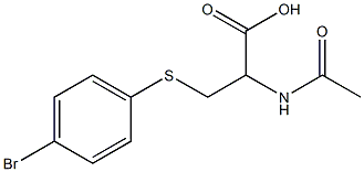 2-(Acetylamino)-3-[(4-bromophenyl)thio]propanoic acid Struktur