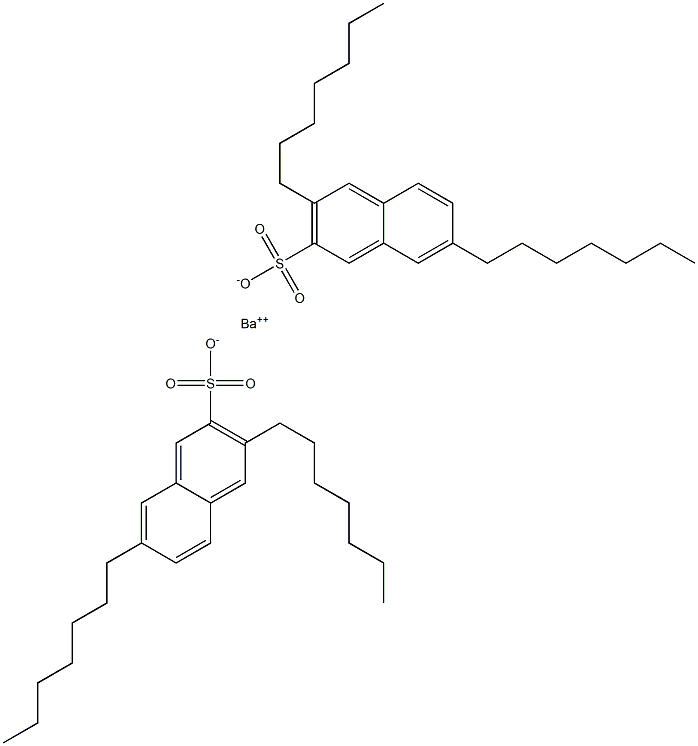 Bis(3,7-diheptyl-2-naphthalenesulfonic acid)barium salt Struktur