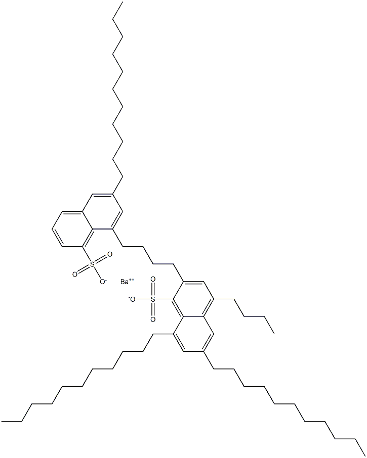 Bis(6,8-diundecyl-1-naphthalenesulfonic acid)barium salt Struktur