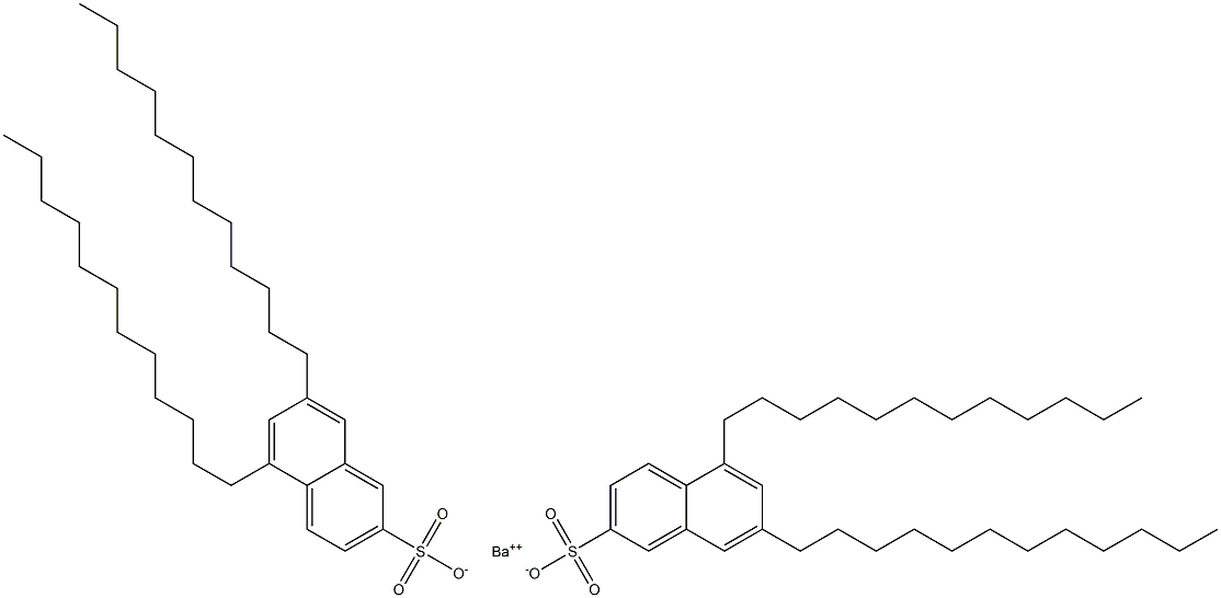 Bis(5,7-didodecyl-2-naphthalenesulfonic acid)barium salt Struktur