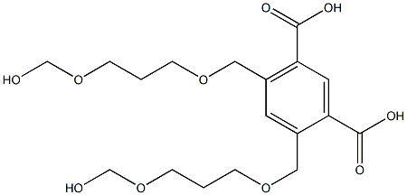 4,6-Bis(7-hydroxy-2,6-dioxaheptan-1-yl)isophthalic acid Struktur