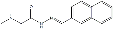 N-Methylglycine N2-(2-naphtylmethylene) hydrazide Struktur