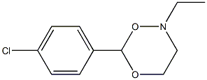 2-Ethyl-6-(4-chlorophenyl)-3,4-dihydro-2H-1,5,2-dioxazine Struktur