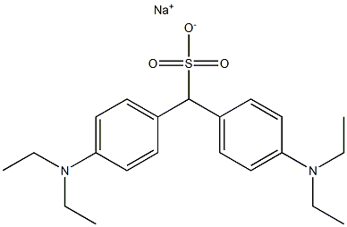 Bis[p-(diethylamino)phenyl]methanesulfonic acid sodium salt Struktur