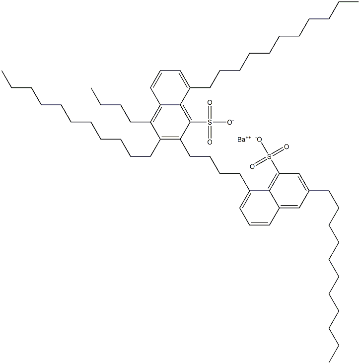 Bis(3,8-diundecyl-1-naphthalenesulfonic acid)barium salt Struktur