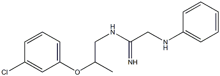 N-[2-(3-Chlorophenoxy)propyl]-2-(phenylamino)ethanimidamide Struktur