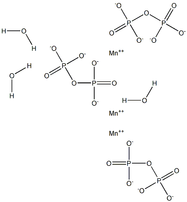 Trimanganese diphosphate trihydrate Struktur