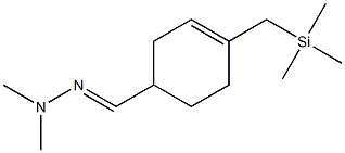 4-Trimethylsilylmethyl-3-cyclohexene-1-carbaldehyde dimethyl hydrazone Struktur