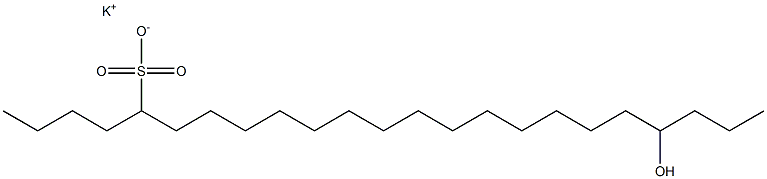 20-Hydroxytricosane-5-sulfonic acid potassium salt Struktur