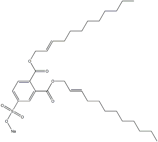 4-(Sodiosulfo)phthalic acid di(2-dodecenyl) ester Struktur