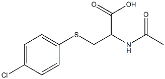 2-Acetylamino-3-(4-chlorophenylthio)propionic acid Struktur