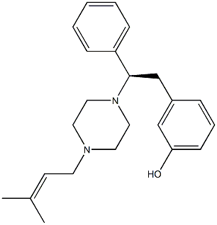 3-[(R)-2-[4-(3-Methyl-2-butenyl)-1-piperazinyl]-2-phenylethyl]phenol Struktur