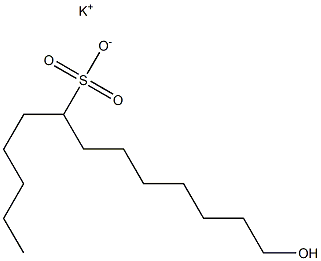 13-Hydroxytridecane-6-sulfonic acid potassium salt Struktur