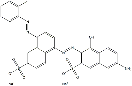 6'-Amino-1'-hydroxy-4-[(2-methylphenyl)azo]-[1,2'-azobisnaphthalene]-3',6-disulfonic acid disodium salt Struktur