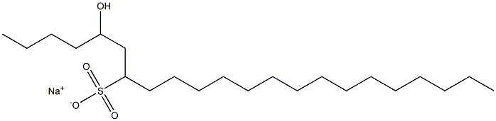 5-Hydroxydocosane-7-sulfonic acid sodium salt Struktur