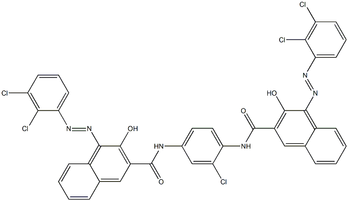 N,N'-(2-Chloro-1,4-phenylene)bis[4-[(2,3-dichlorophenyl)azo]-3-hydroxy-2-naphthalenecarboxamide] Struktur