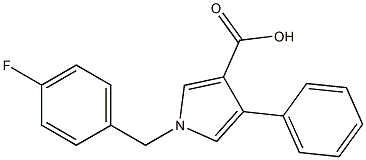 1-(4-Fluorobenzyl)-4-phenyl-1H-pyrrole-3-carboxylic acid Struktur