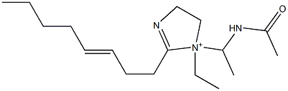 1-[1-(Acetylamino)ethyl]-1-ethyl-2-(3-octenyl)-2-imidazoline-1-ium Struktur