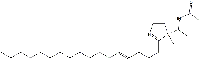 1-[1-(Acetylamino)ethyl]-1-ethyl-2-(4-heptadecenyl)-2-imidazoline-1-ium Struktur