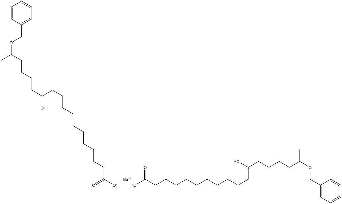 Bis(17-benzyloxy-12-hydroxystearic acid)barium salt Struktur