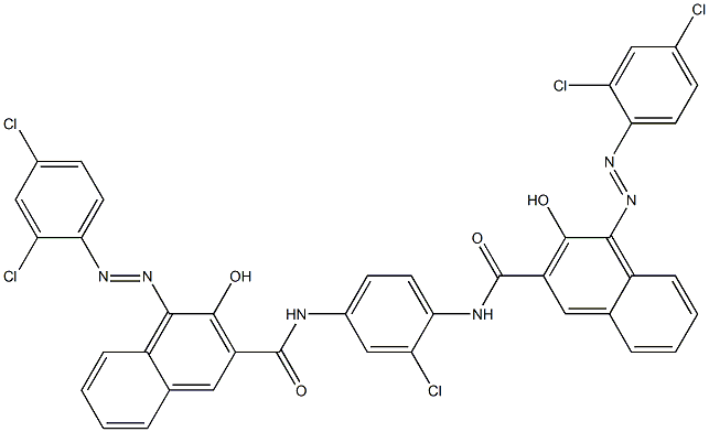 N,N'-(2-Chloro-1,4-phenylene)bis[4-[(2,4-dichlorophenyl)azo]-3-hydroxy-2-naphthalenecarboxamide] Struktur