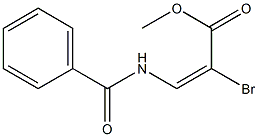 (E)-2-Bromo-3-(benzoylamino)propenoic acid methyl ester Struktur