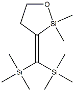 3-[Bis(trimethylsilyl)methylene]-2,2-dimethyl-1-oxa-2-silacyclopentane Struktur