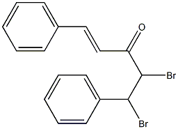 1,2-Dibromo-1-phenyl-2-(3-phenylacryloyl)ethane Struktur