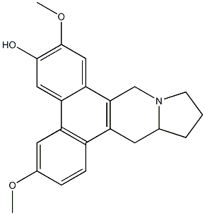 3,7-Dimethoxy-6-hydroxy-9,10,11,12,12a,13-hexahydro-9a-aza-9aH-cyclopenta[b]triphenylene Struktur