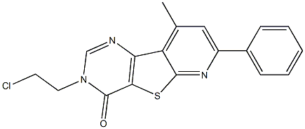 3-(2-Chloroethyl)-9-methyl-7-phenylpyrido[3',2':4,5]thieno[3,2-d]pyrimidin-4(3H)-one Struktur