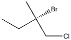 [S,(+)]-2-Bromo-1-chloro-2-methylbutane Struktur