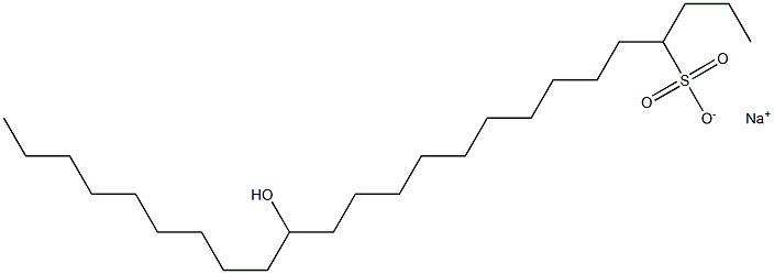 15-Hydroxytetracosane-4-sulfonic acid sodium salt Struktur