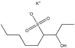 3-Hydroxynonane-4-sulfonic acid potassium salt Struktur