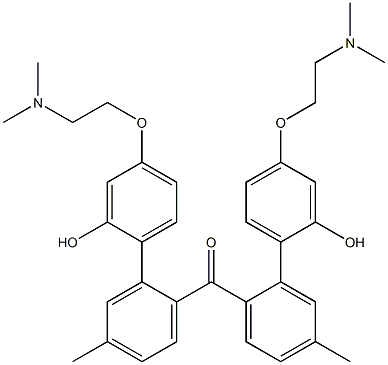 [4-[2-(Dimethylamino)ethoxy]-2-hydroxyphenyl](4-methylphenyl) ketone Struktur