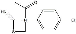 3-(4-Chlorophenyl)-N-acetyl-1,3-thiazetidin-2-imine Struktur