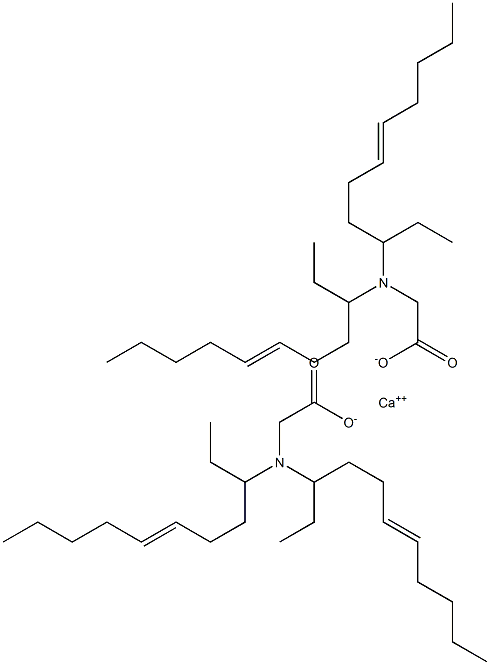 Bis[N,N-di(6-undecen-3-yl)aminoacetic acid]calcium salt Struktur