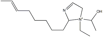 1-Ethyl-1-(1-hydroxyethyl)-2-(6-octenyl)-3-imidazoline-1-ium Struktur