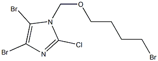 2-Chloro-4,5-dibromo-1-(4-bromobutoxymethyl)-1H-imidazole Struktur