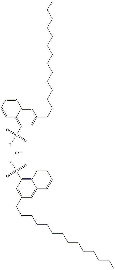 Bis(3-tetradecyl-1-naphthalenesulfonic acid)calcium salt Struktur