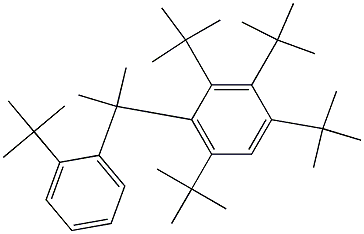 2-(2,3,4,6-Tetra-tert-butylphenyl)-2-(2-tert-butylphenyl)propane Struktur