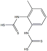 3-Methyl-1,2-phenylenebis(dithiocarbamic acid) Struktur