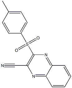 2-[(4-Methylphenyl)sulfonyl]quinoxaline-3-carbonitrile Struktur